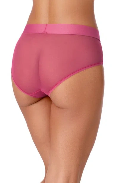 Dkny Sheer Mesh Briefs In Pink