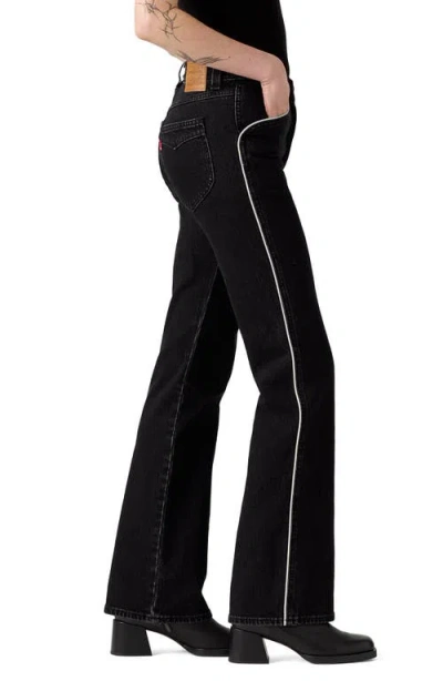 Levi's Wedgie Piped High Waist Bootcut Jeans In Black