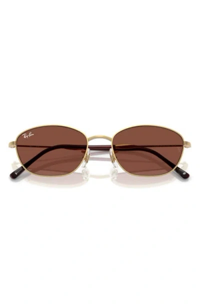 Ray Ban Ray-ban 58mm Irregular Oval Sunglasses In Gold