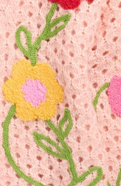 Cotton Emporium Kids' Flower Cardigan In Pink