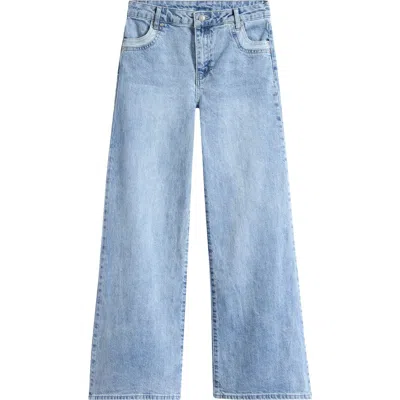 Tractr Kids' Bow Pocket Straight Leg Jeans In Blue