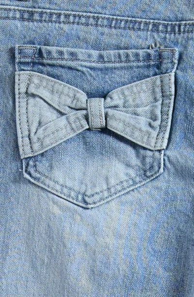 Tractr Kids' Bow Pocket Straight Leg Jeans In Blue