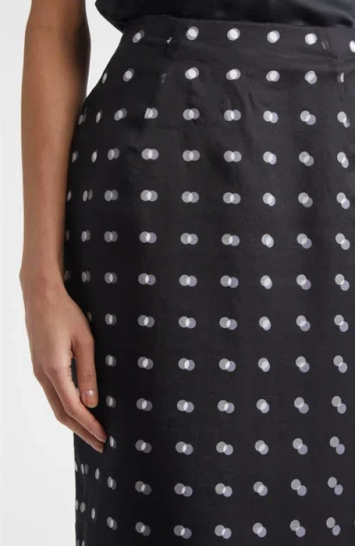 Emilia Wickstead Bethan Layered Polka Dot Silk Organza Midi Skirt In Black