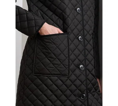 Ralph Lauren Women's Quilted Design Buttoned Coat In Black