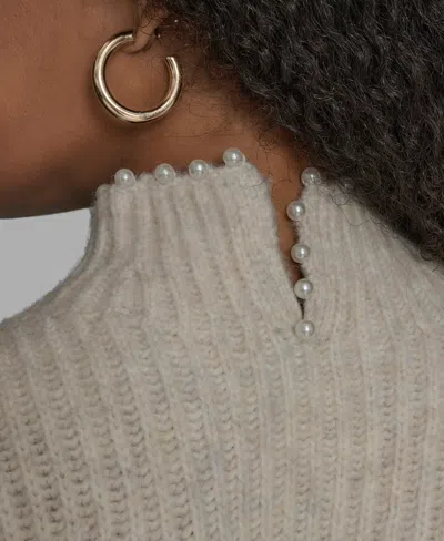 Bcbg Women's Long Sleeve Mock Neck Sweater In Brown