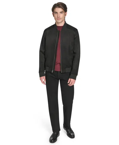 Cole Haan Men's Faux Suede Bomber Jacket In Black