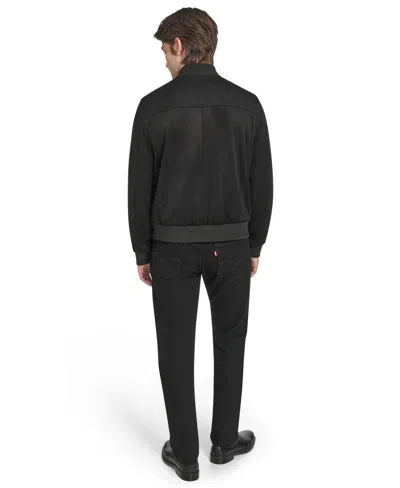 Cole Haan Men's Faux Suede Bomber Jacket In Black