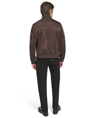 Cole Haan Men's Faux Suede Bomber Jacket In Brown
