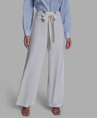 Bcbg Women's Wide Leg High Waist Pants In White