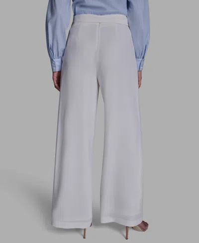 Bcbg Women's Wide Leg High Waist Pants In White