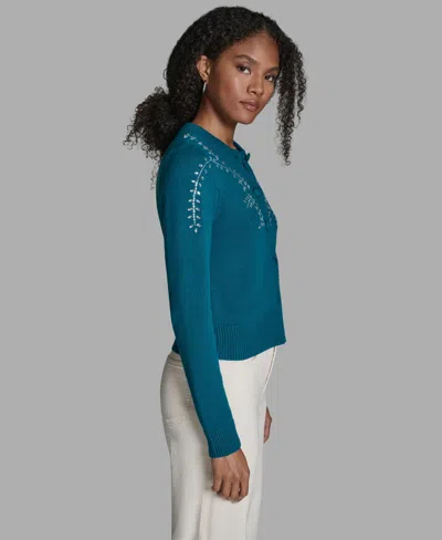 Bcbg Women's Embellished Button-front Cardigan