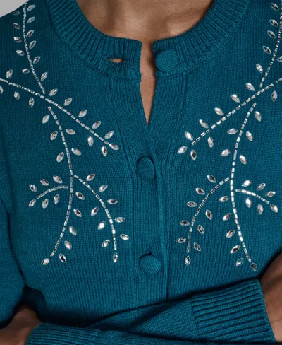 Bcbg Women's Embellished Button-front Cardigan