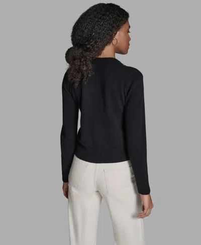 Bcbg Women's Embellished Button-front Cardigan In Black