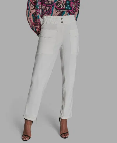 Bcbg Women's Patch Pockets Mid-rise Pants In White