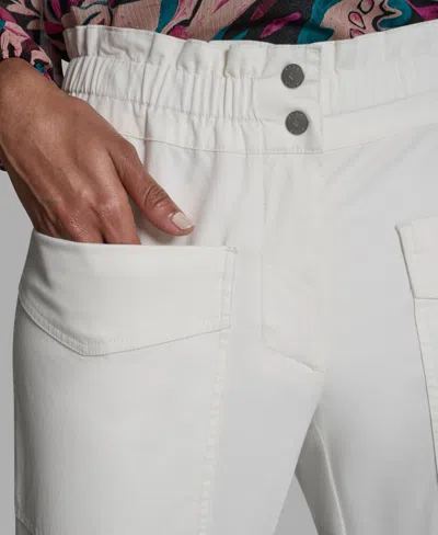 Bcbg Women's Patch Pockets Mid-rise Pants In White