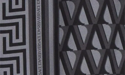 Versace Pattern-printed Short-sleeved Shirt In Black