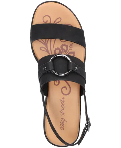 Easy Street Cohen Slingback Sandals In Black