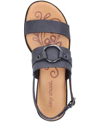 Easy Street Cohen Slingback Sandals In Blue