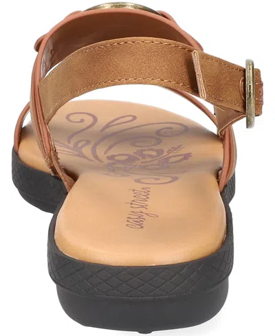 Easy Street Cohen Slingback Sandals In Burgundy