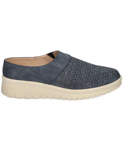 Easy Street Aretha Comfort Mules In Blue