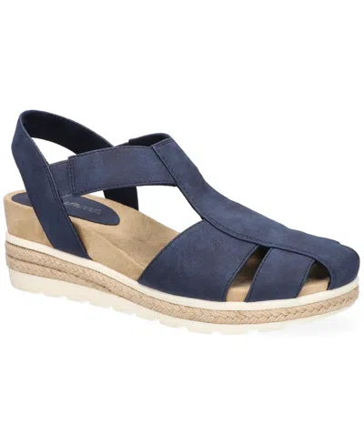 Easy Street Freeport Wedge Sandals In Brown