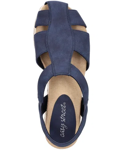 Easy Street Freeport Wedge Sandals In Brown