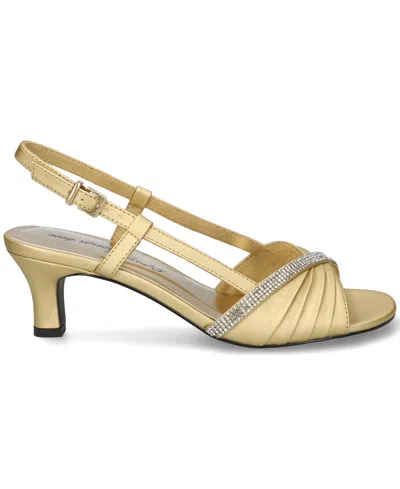 Easy Street Delite Dress Sandals In Gold