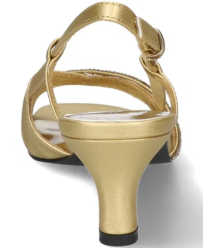 Easy Street Delite Dress Sandals In Gold