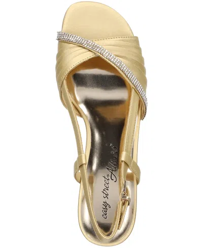 Easy Street Delite Dress Sandals In Gold