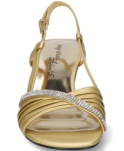 Easy Street Delite Dress Sandals In Gold