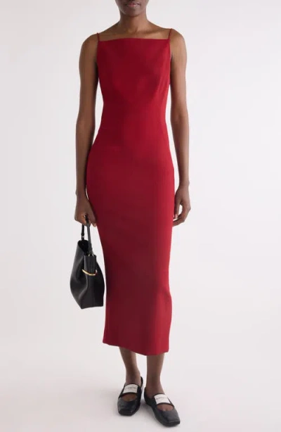 Givenchy Tailored Cady Sheath Dress In Red