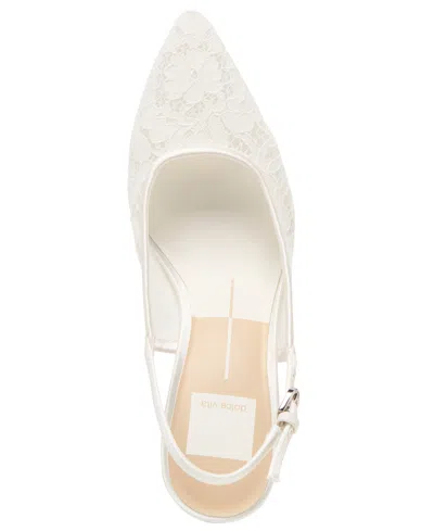 Dolce Vita Women's Yami Lace Pumps In White