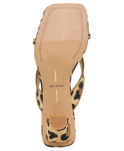 Dolce Vita Women's Brevel Thong Low Block Heel Dress Sandals In Multi