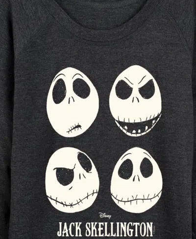 Hybrid Apparel Plus Size French Terry Long Sleeves Shirt In Gray