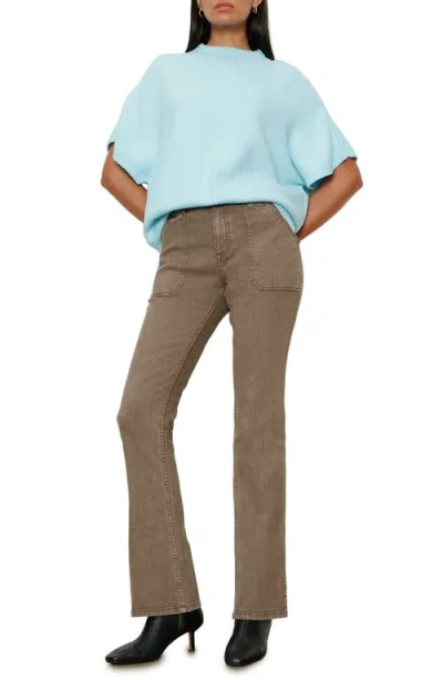 Sanctuary Elbow Sleeve Sweater In Blue