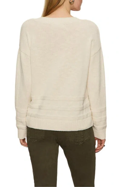 Sanctuary V-neck Cotton Sweater In White