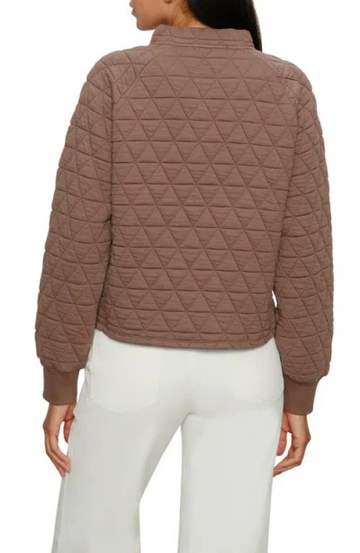 Sanctuary Quilted Sweatshirt In Brown