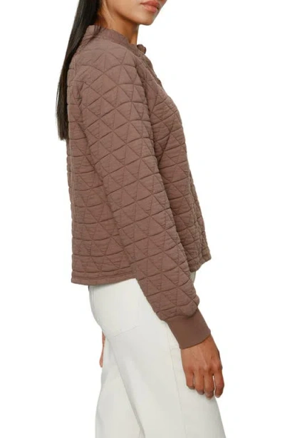 Sanctuary Quilted Sweatshirt In Brown