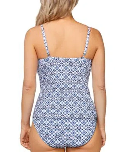 Island Escape Womens Paradise Underwire Tankini Top High Waist Bottoms Exclusively At Macys In Blue