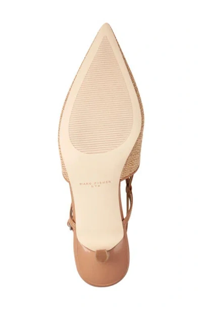 Marc Fisher Ltd Ceddy Slingback Pointed Toe Kitten Heel Pump In Brown