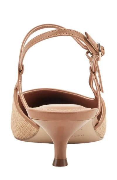 Marc Fisher Ltd Ceddy Slingback Pointed Toe Kitten Heel Pump In Brown