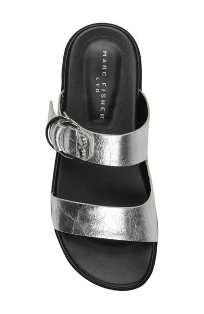 Marc Fisher Ltd Gia Slide Sandal In Metallic