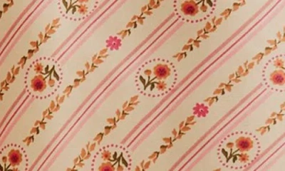 Free People Bali Belle Floral Ruffle Satin Midi Dress In Pink