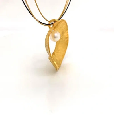 Esin Akan Sea & Moon Large Necklace, Sterling Silver With Gold Plate In Gold