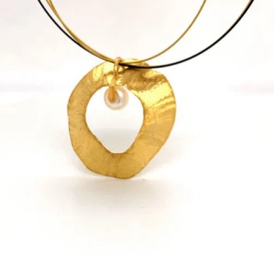 Esin Akan Sea & Moon Large Necklace, Sterling Silver With Gold Plate In Gold