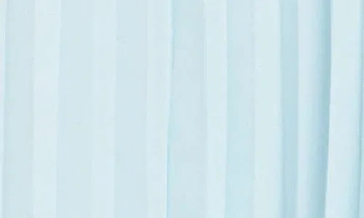 Jewel Badgley Mischka Pleated Chiffon High-low Gown In Blue