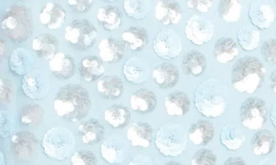 Jewel Badgley Mischka Pailette Cocktail Minidress In Blue