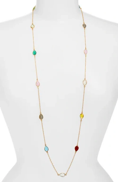 Kiara By Ki-ele Elisabeth Rainbow Station Necklace In Gold