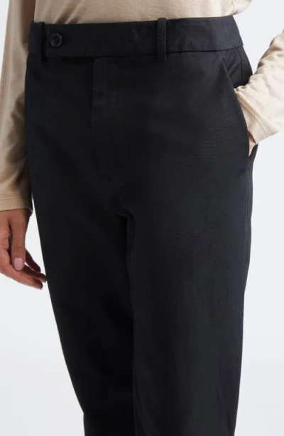 Partow Fulton Cotton Straight Leg Pants In Black