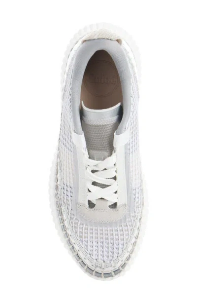 Chloé Chloe Women Multicolor Fabric Nama Sneakers In Animal Print